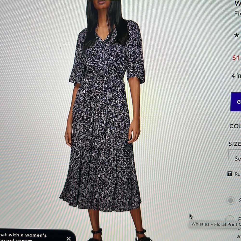 Whistles flora midi dress